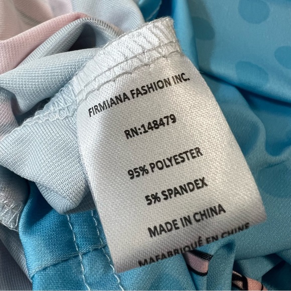 Lily by Firmiana Flamingo Polka Dot Top SZ L Short Sleeve - Picture 6 of 9